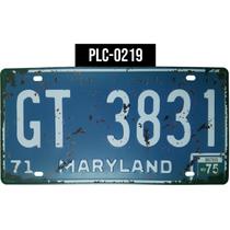 Placas decorativas retrô vintage - maryland usa gt 3831