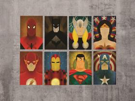 Placas decorativas super heróis Marvel e DC em MDF Resistente Com a Espessura de 6 MM
