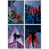 Placas Decorativas Superman Geek 30x40cm Kit 4un