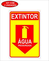 Placas Extintor De Incêndio Água Pressurizada Pvc 30x20cm