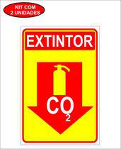 Placas Extintor De Incêndio Co2 Pvc 30x20cm
