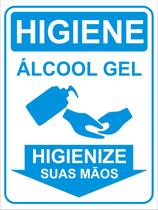 Placas Informativas Higienização - Álcool Gel - Fama Adesivos