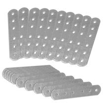 Placas Metálicas Conectoras OMIdeas, 20 Unidades, 10 x 1,5 cm, Galvanizadas Placas Metálicas Conectoras OMIdeas, 20 Unidades, 10 x 1,5 cm, Galvanizadas