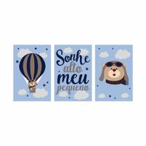 Placas Quadros Quarto Bebê Infantil Urso Aviador Balão Placas Quadros Quarto Bebê Infantil Urso Aviador Balão