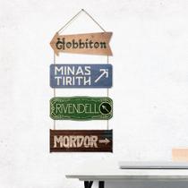 Placas Senhor dos Anéis Terra Média Decorativa