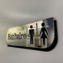 Placas Sinalização Indicativas de Porta em Acrílico Espelhado