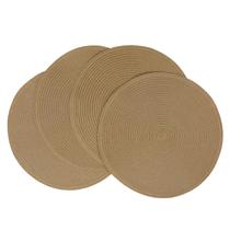 Placemat SHACOS, conjunto de 4 tecidos trançados de 38 cm, marrom Placemat SHACOS, conjunto de 4 tecidos trançados de 38 cm, marrom