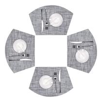 Placemat SHACOS Wedge, conjunto de 4 cinzentos e brancos 30x45x30 cm Placemat SHACOS Wedge, conjunto de 4 cinzentos e brancos 30x45x30 cm