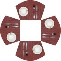 Placemat SHACOS Wedge, conjunto de 4 cores vermelhas bordô, 30x45 cm