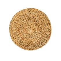 Placemat shichuan, jacinto de água natural, tecido redondo, 38 cm Placemat shichuan, jacinto de água natural, tecido redondo, 38 cm