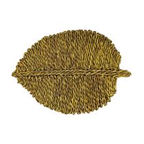 Placemat Tov Furniture Leaf Yellow Seagrass, conjunto de 4