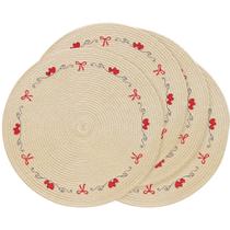 Placemats Feuille Round Valentines Red Hearts 34 cm, conjunto de 4 Placemats Feuille Round Valentines Red Hearts 34 cm, conjunto de 4