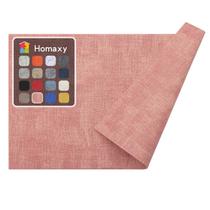 Placemats Homaxy Faux Leather, resistente ao calor, conjunto de 6 rosas Placemats Homaxy Faux Leather, resistente ao calor, conjunto de 6 rosas