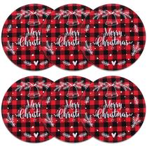 Placemats Lucomb Christmas, conjunto de 6, redondos, 33 cm, impermeáveis Placemats Lucomb Christmas, conjunto de 6, redondos, 33 cm, impermeáveis