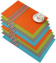 Placemats SHACOS, conjunto de 8 tecidos de vinil 45x30cm, multicolorido