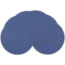 Placemats SHACOS, conjunto redondo de 6, laváveis, algodão e poliéster de 38 cm Placemats SHACOS, conjunto redondo de 6, laváveis, algodão e poliéster de 38 cm