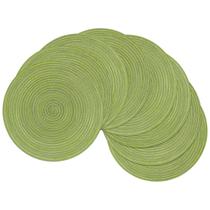 Placemats SHACOS, conjunto redondo de 8 tecidos trançados laváveis de 38 cm Placemats SHACOS, conjunto redondo de 8 tecidos trançados laváveis de 38 cm