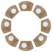 Placemats SHACOS Round Table Wedge, conjunto de 8 tecidos bronzeados de vinil