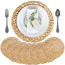 Placemats SOKFARM Boho Water Hyacinth Wicker, conjunto de 8 Placemats SOKFARM Boho Water Hyacinth Wicker, conjunto de 8