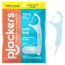 Plackers Twin Line Floss Fio Dental Linha Dupla - 75 Unidades Plackers Twin Line Floss Fio Dental Linha Dupla - 75 Unidades