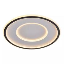 Plafon Alpha Sobrepor Preto Redondo Led 40cm Luz Amarela 49w Plafon Alpha Sobrepor Preto Redondo Led 40cm Luz Amarela 49w