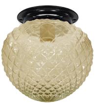 Plafon Aluminio Preto Coracao Bico de Jaca Medio Ambar