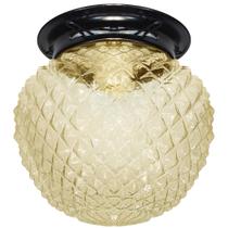 Plafon Aluminio Preto Coracao Bico de Jaca Pequeno Ambar