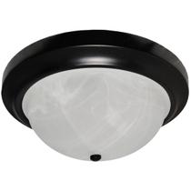 Plafon Aluminio Sol para 2 lampadas Vidro Murano Branco