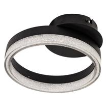 Plafon / Arandela Emily Preto Anel Led Integrado 12w Ø20cm St1735