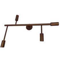 Plafon Arandela Slim 78cm Tubos 4L E27 Cobre Brum Plafon Arandela Slim 78cm Tubos 4L E27 Cobre Brum
