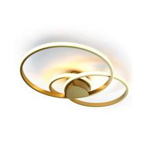 Plafon Arco Ring Anel Triplo Dourado Led 3000k Dourado SL Importações