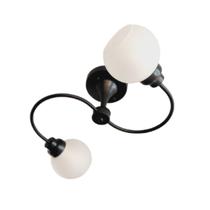 Plafon Bari 2 Lâmp E27 Preto Fosco Caisma 110/220v