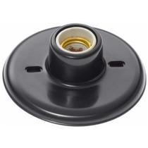 Plafon Bocal Soquete Cerâmica Sobrepor Preto blumenau