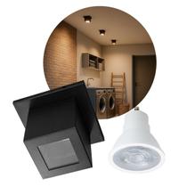 Plafon Box Lexy Sobrepor Luminária Teto 1 Facho Gu10 Externo + LED MR16 Luz Quente St3070 - Preto Plafon Box Lexy Sobrepor Luminária Teto 1 Facho Gu10 Externo + LED MR16 Luz Quente St3070 - Preto