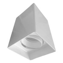 Plafon Box Quadrado Branco Com Foco Direcionável Para 1 Lâmpada Mr16
