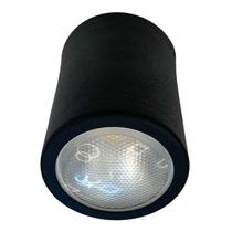 Plafon Box Redondo Preto Para 1 Lâmpada E27 Reue