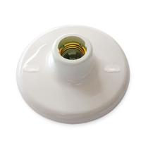 Plafon Branco P/ 1 Lâmpada Soquete E-27 Porcelana Plafon Branco P/ 1 Lâmpada Soquete E-27 Porcelana