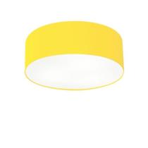 Plafon Cilíndrico Md-3005 Cúpula em Tecido 40x12cm Amarelo - Bivolt Plafon Cilíndrico Md-3005 Cúpula em Tecido 40x12cm Amarelo - Bivolt