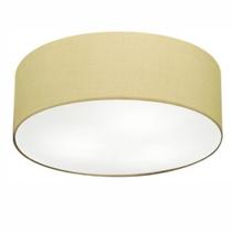 Plafon Cilíndrico Md-3006 Cúpula em Tecido 60x15cm Algodão Crú - Bivolt Plafon Cilíndrico Md-3006 Cúpula em Tecido 60x15cm Algodão Crú - Bivolt