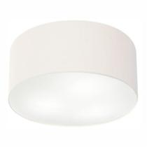 Plafon Cilíndrico Md-3055 Cúpula em Tecido 80x21cm Branco - Bivolt