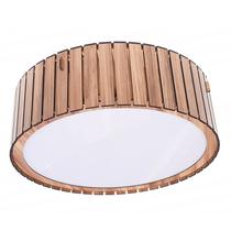 Plafon circular 60cm redondo madeira rustico