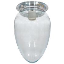 Plafon Colonial Aluminio Natural Com Globo Pera Transpar Plafon Colonial Aluminio Natural Com Globo Pera Transpar