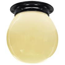 Plafon Colonial Aluminio Preto Globo Ambar 10x15 Retrô Plafon Colonial Aluminio Preto Globo Ambar 10x15 Retrô