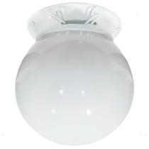 Plafon Colonial Chapa Branco Globo Leitoso 10x20 Retrô