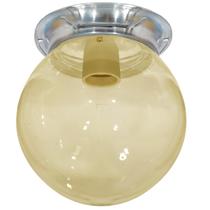 Plafon Colonial Chapa Natural Globo Ambar 10x20 Retrô