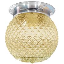 Plafon Colonial Chapa Natural Globo Bico de Jaca Ambar