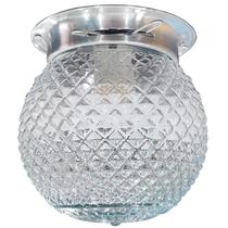 Plafon Colonial Chapa Natural Globo Bico de Jaca Incolor Plafon Colonial Chapa Natural Globo Bico de Jaca Incolor