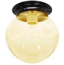 Plafon Colonial Chapa Preto Globo Ambar 10x20 Retrô