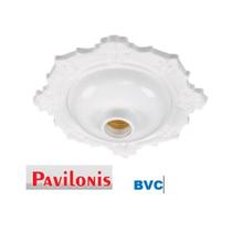 Plafon Colonial Pvc Branco com Soquete - Pavilonis