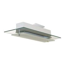 Plafon Com 02 Vidros - Ideal Para Sala / Quarto / Cozinha - Transparente / Branco